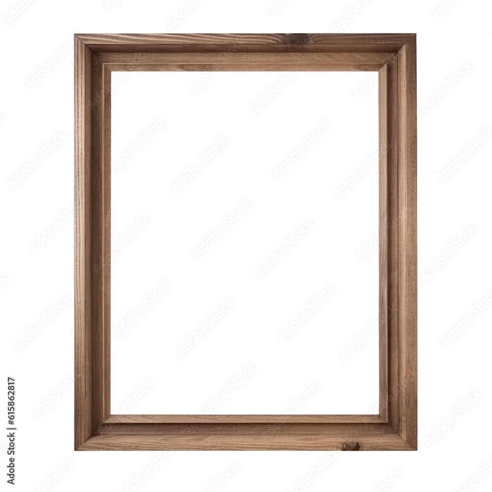 wooden picture frame isolated on transparent background cutout wooden picture frame isolated on transparent background cutout