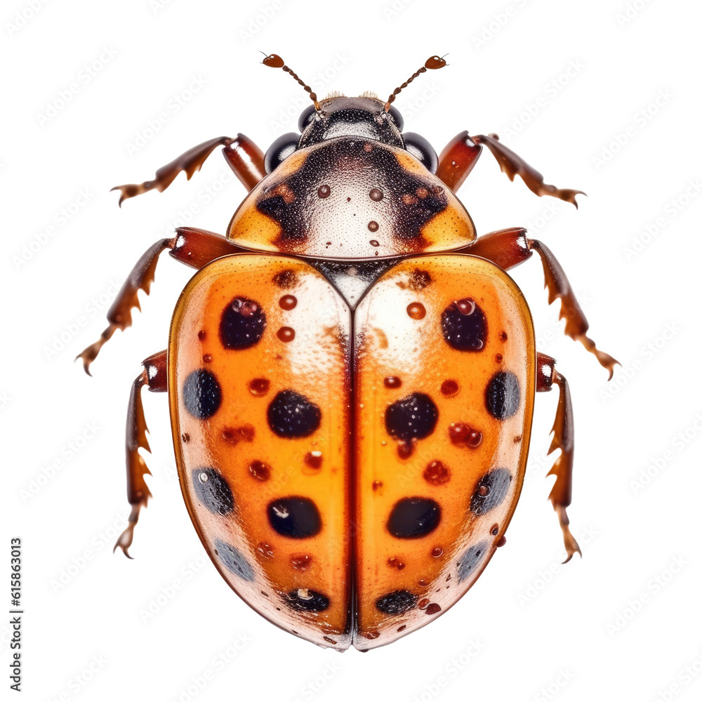 ladybug isolated on transparent background cutout