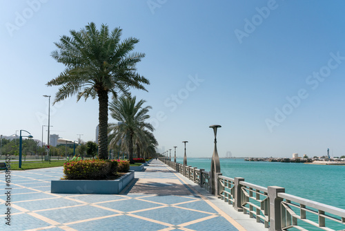 View over Corniche in Abu Dhabi