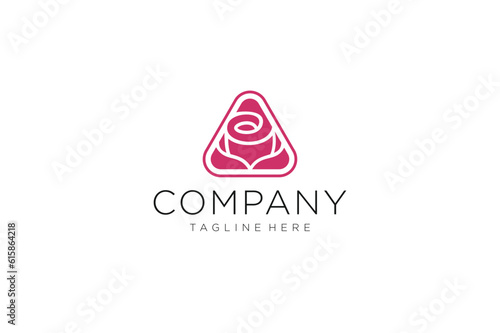 Rose Flower Vector illustration abstract logo