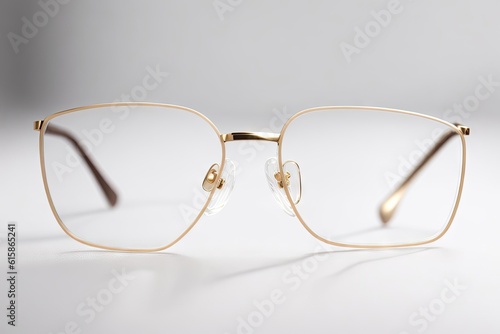Beautiful glasses isolated on white background, glasses for reeding, ai generative