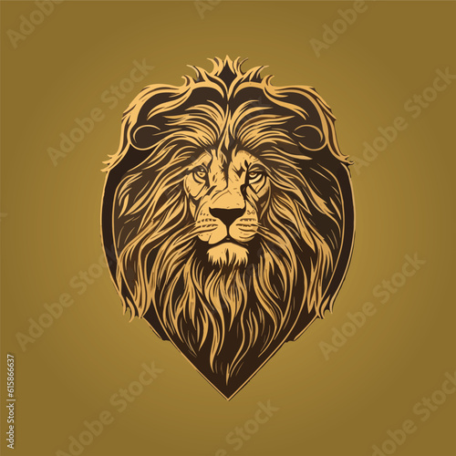 The combination mark logo Abstract lion logo