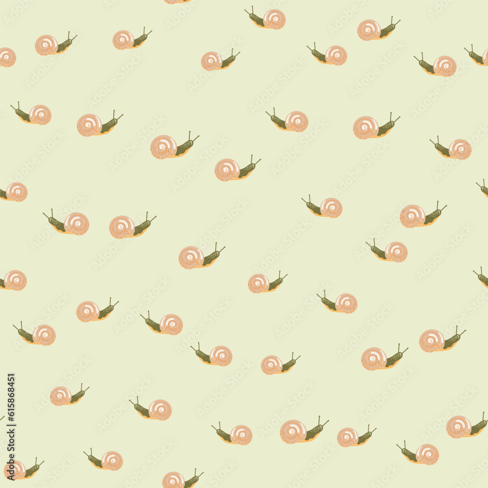 Cute snails seamless pattern. Funny cartoon character wallpaper in doodle style. Cute snails seamless pattern. Funny cartoon character wallpaper in doodle style.