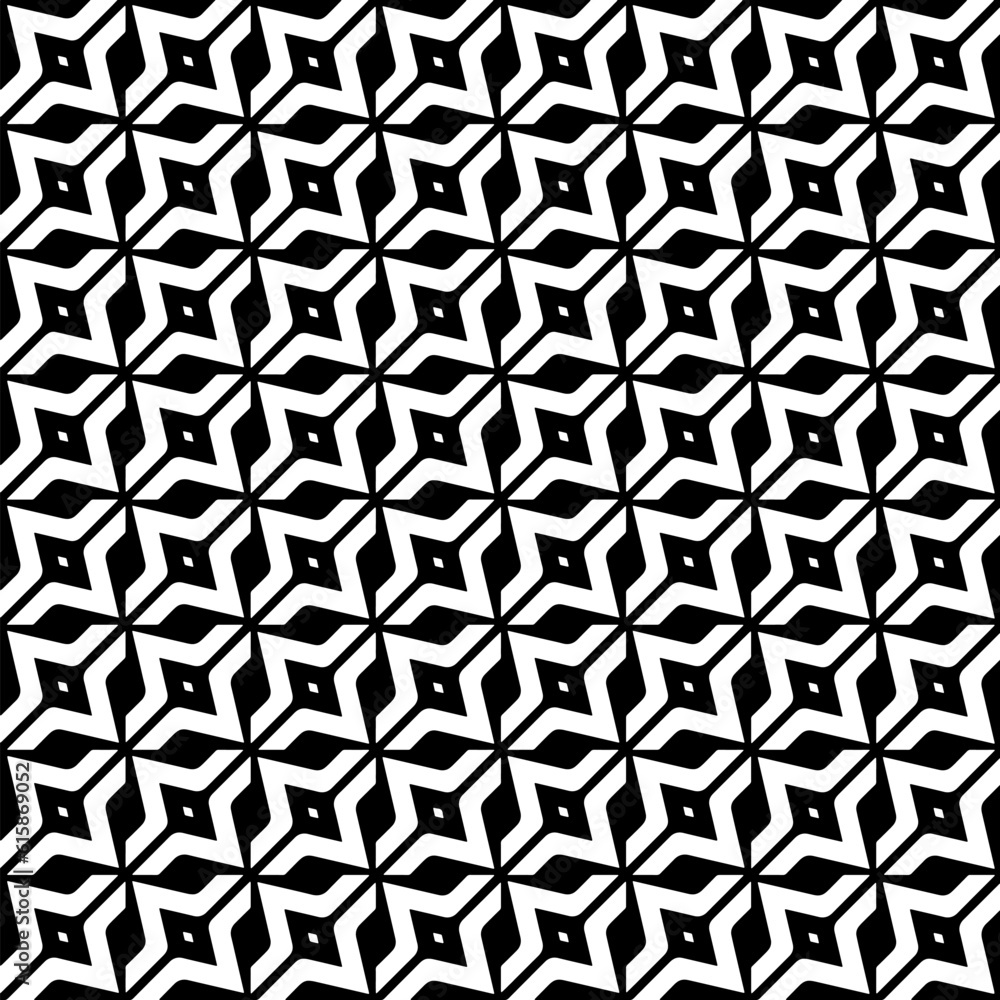 Background with abstract shapes. Black and white texture. Monochrome repeating pattern  for decor, fabric, cloth.