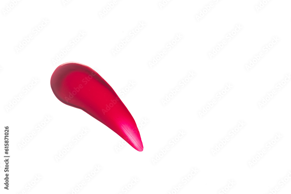 Red lipstick swatch isolated on white background Red lipstick swatch isolated on white background