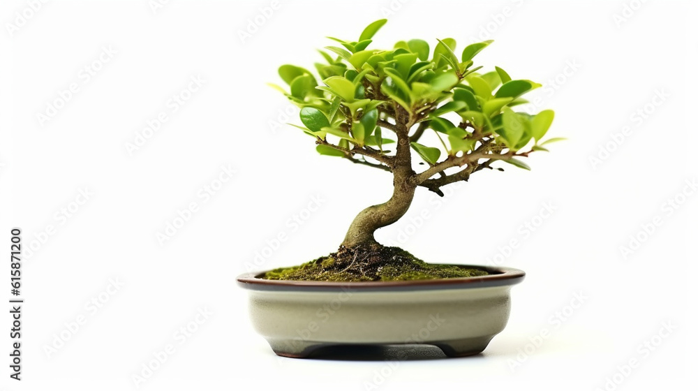 Bonsai tree against a white wall Bonsai tree against a white wall