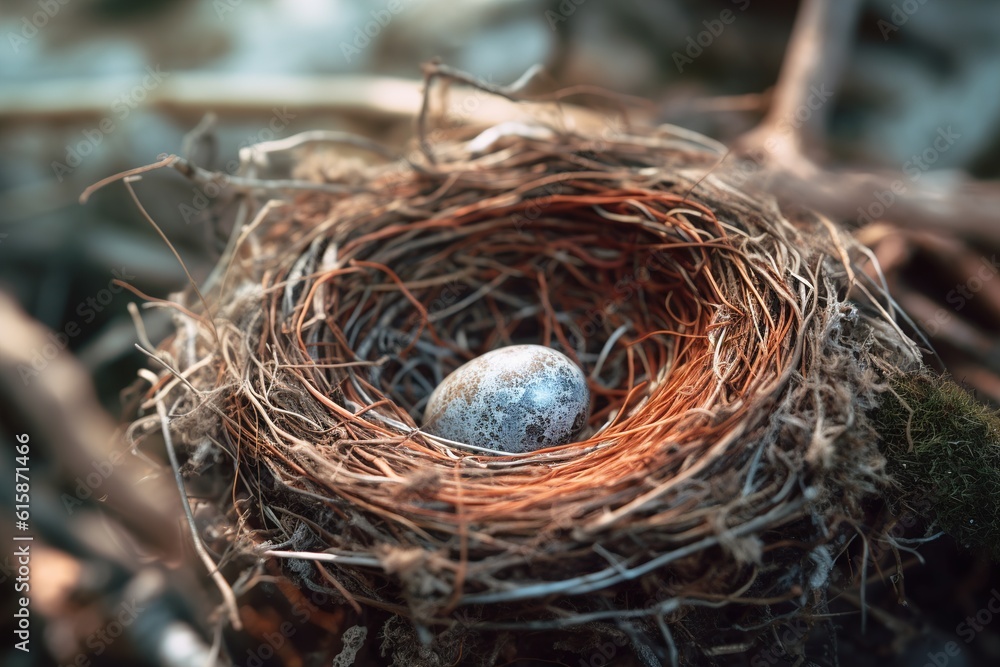 nest with eggs in nature. Generated by AI. nest with eggs in nature. Generated by AI.