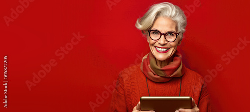 Happy Older Smiling Woman H...