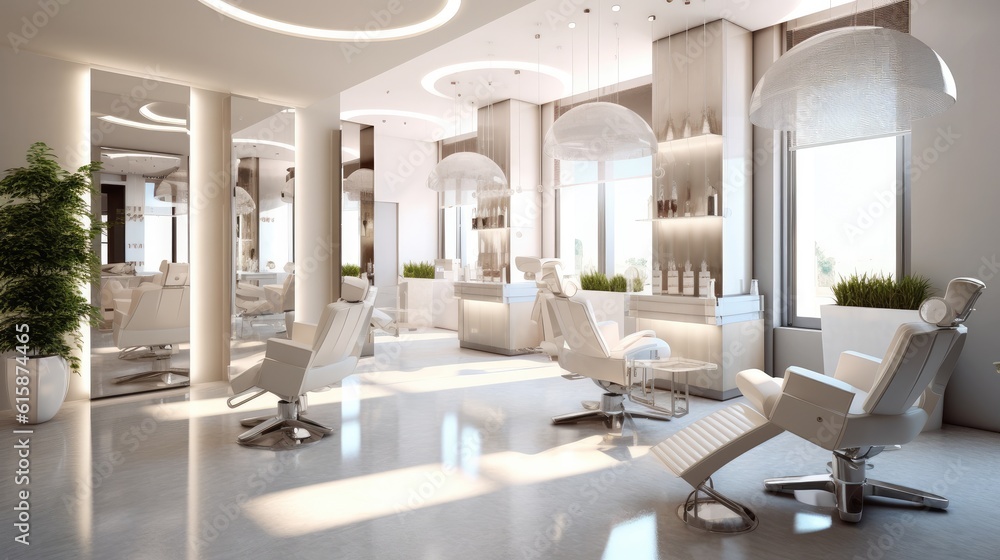 Luxury modern bright interiors salon interior. Luxury modern bright interiors salon interior.