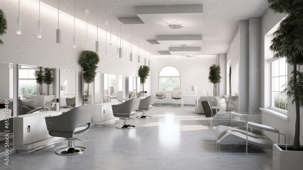 Luxury modern bright interiors salon interior. Luxury modern bright interiors salon interior.