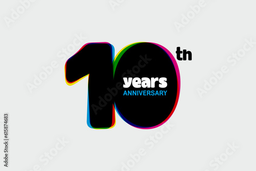 10 years anniversary logo template