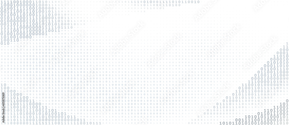 Digital gray binary background with 1 and 0 on a white. Simple vector pattern Digital gray binary background with 1 and 0 on a white. Simple vector pattern