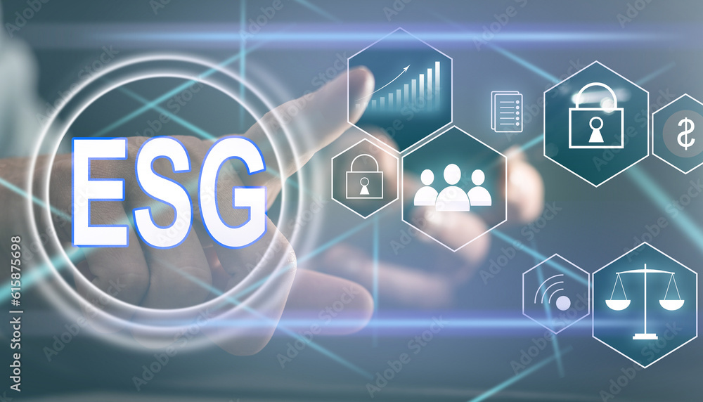 ESG icon concept, virtual screenshot in the concept of environment, society and good governance in sustainable business and ethical on the network ESG icon concept, virtual screenshot in the concept of environment, society and good governance in sustainable business and ethical on the network