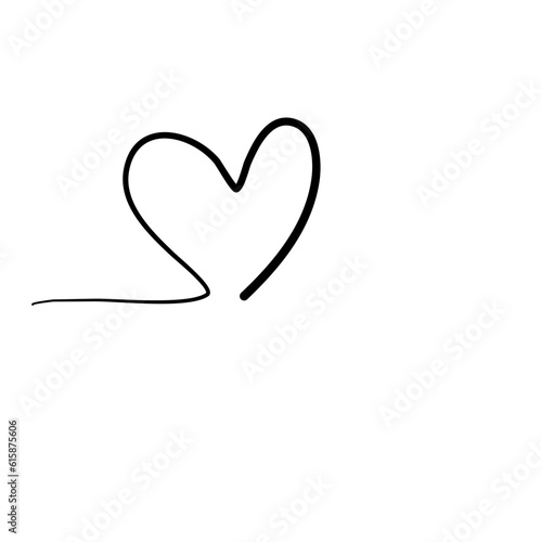 Obraz na płótnie Squiggly Line Heart Element w salonie