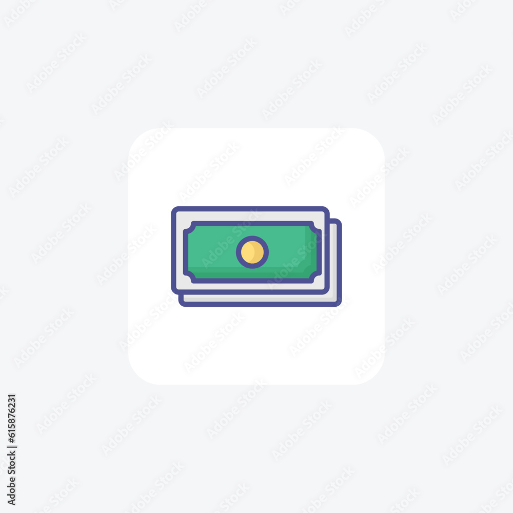 Dollar Bill fully editable vector icon
Dollar Bill fully editable vector icon