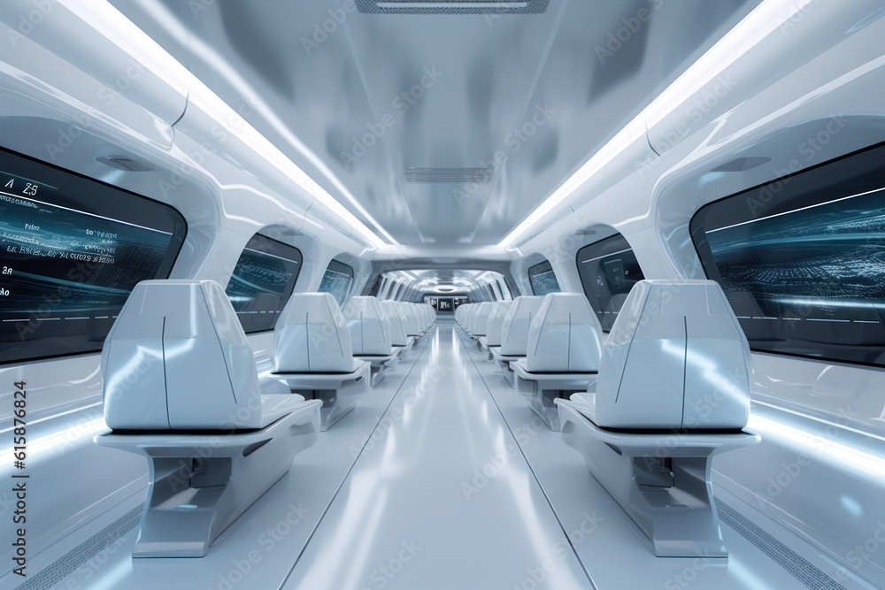 Technological cinematic high-speed rail - Generative AI