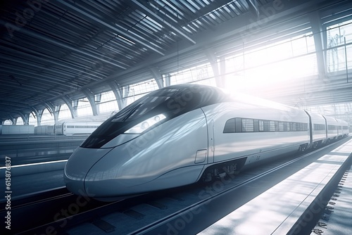 Technological cinematic high-speed rail - Generative AI