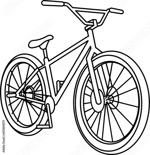 BMX Bike Outline Illustration Vector