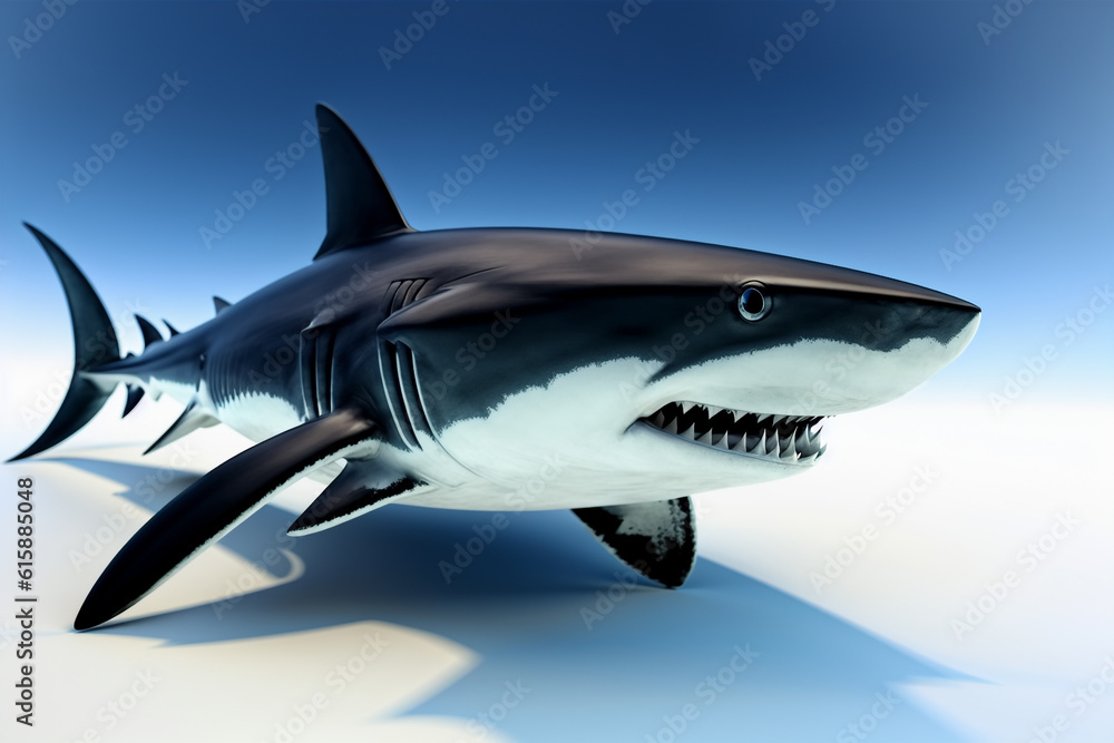 Obraz premium Great white shark. Generative AI