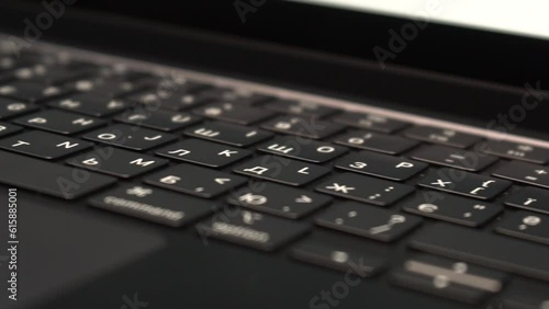 closeup isolated laptop keyboard