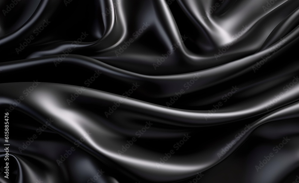 Black abstract background luxury cloth. Generative AI.