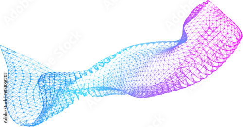 Network lines. Net wave information flow. Scientific paradigm solutions future. Forward vision progress. Big data cells deep development analysis. foresight conference background banner.