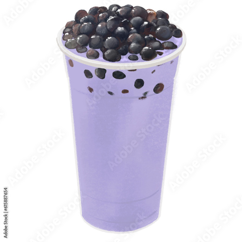 taro milk bubble tea
