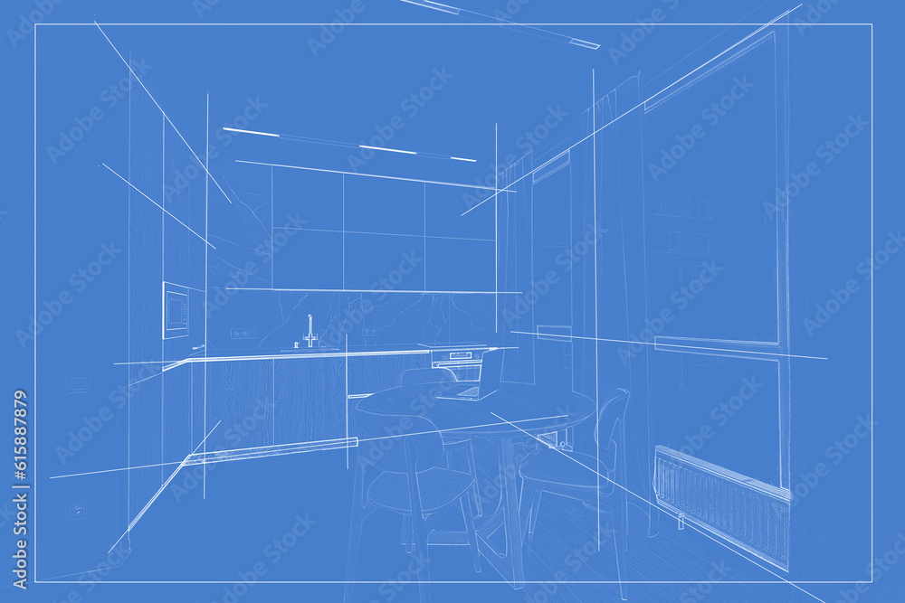 Linear sketch of an interior. Hand drawn illustration of a sketch style. Linear sketch of an interior. Hand drawn illustration of a sketch style.