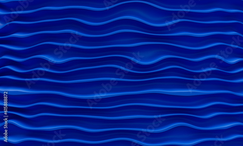 Blue Abstract 3D Rendered Wavy Groove Texture Background