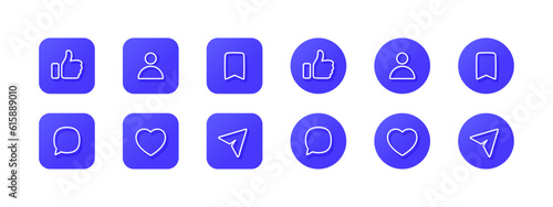 Social network icons set. Functional icons. Contact information icons. Vector scalable graphics