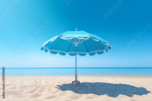 Blue summer umbrella background sea photography  © yuniazizah
