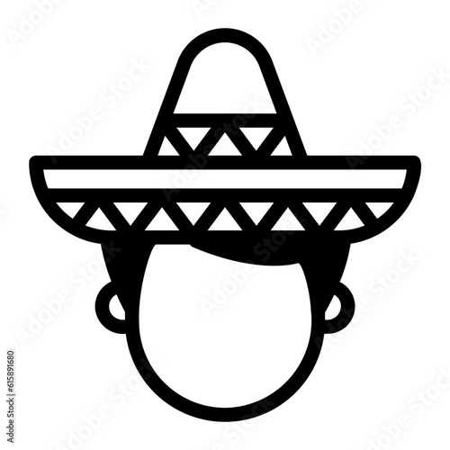 sombrero line icon