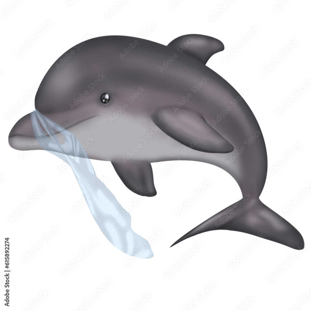 dolphin in the water, plastic bag, save the ocean dolphin in the water, plastic bag, save the ocean