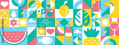 Summer. Vector illustration concept for website design, background, advertising, social media banner, travel and holiday ads, sale promotion, poster, summer card, marketing material.