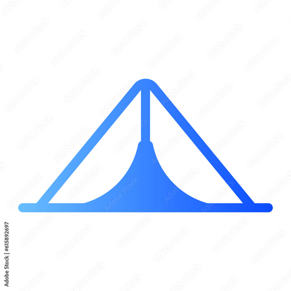 Fototapeta premium tent gradient icon