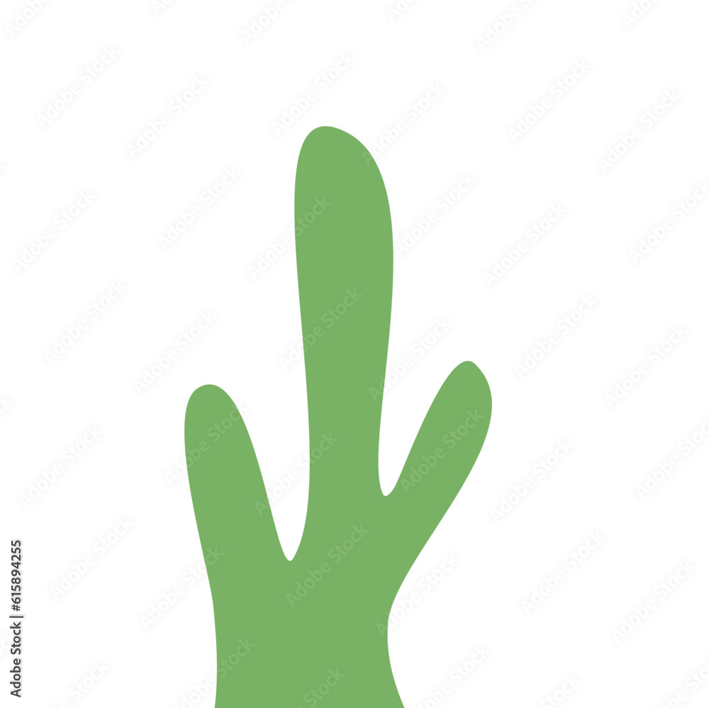 Abstract Green Cactus Shape Abstract Green Cactus Shape
