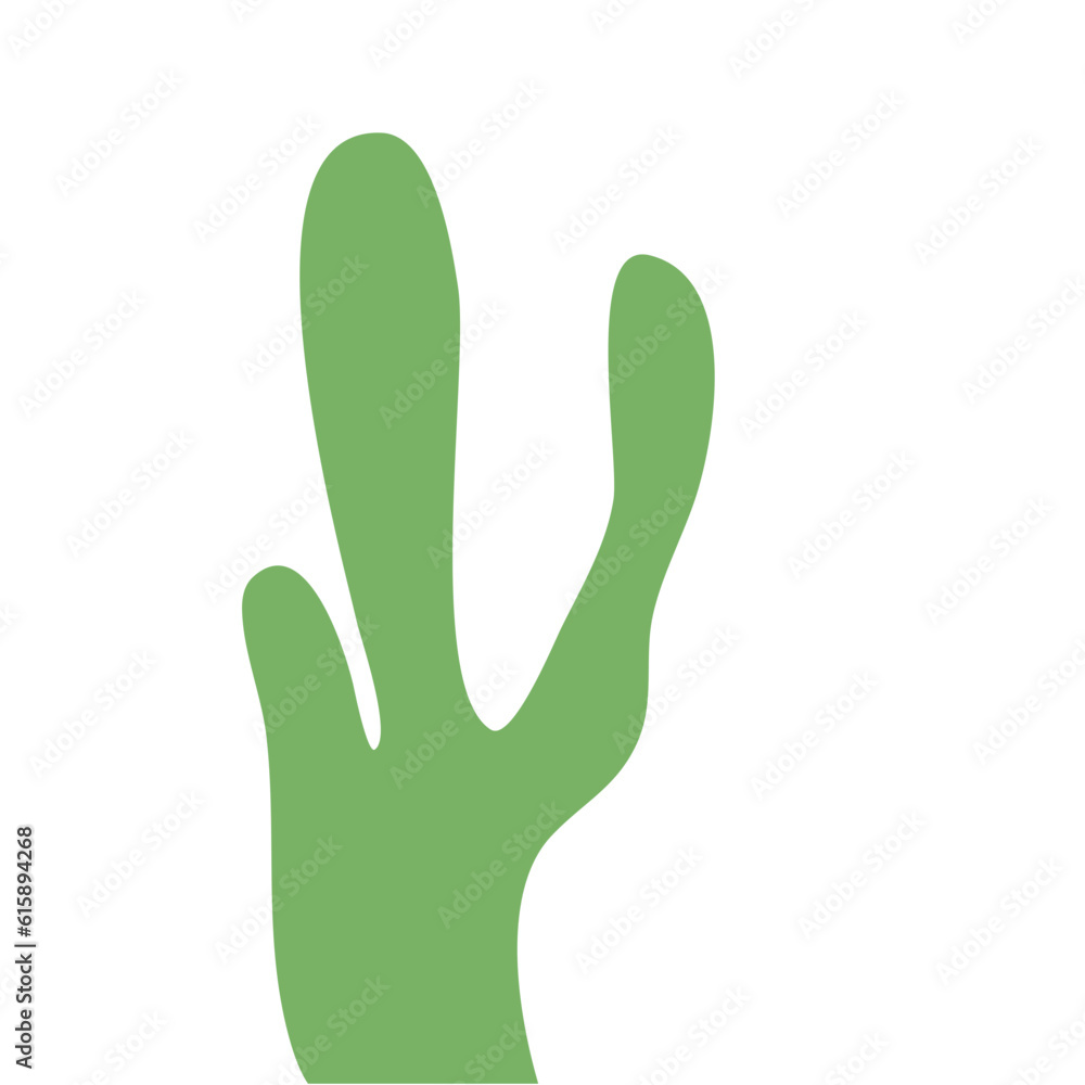 Abstract Green Cactus Shape Abstract Green Cactus Shape