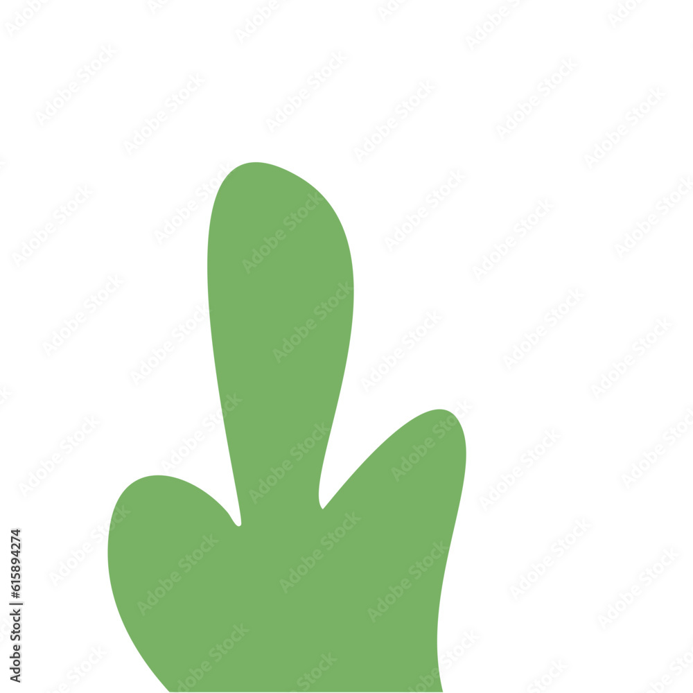 Abstract Green Cactus Shape Abstract Green Cactus Shape