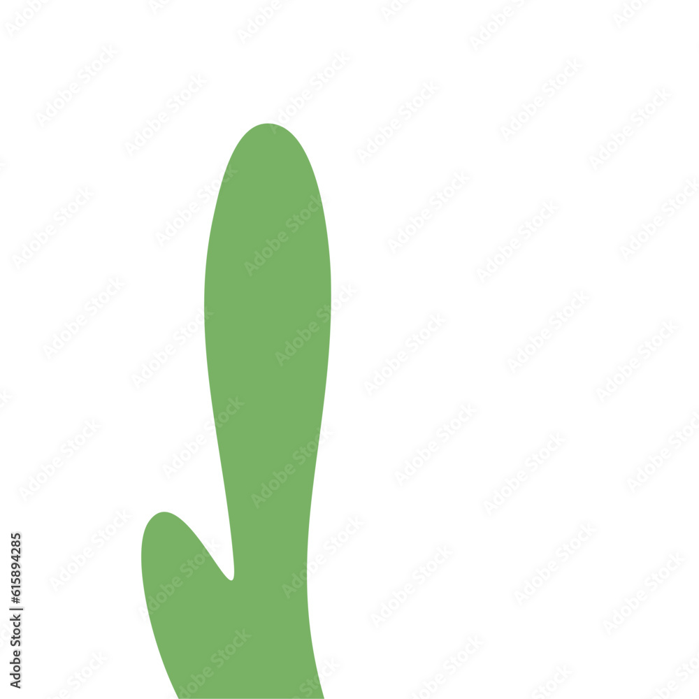 Abstract Green Cactus Shape Abstract Green Cactus Shape