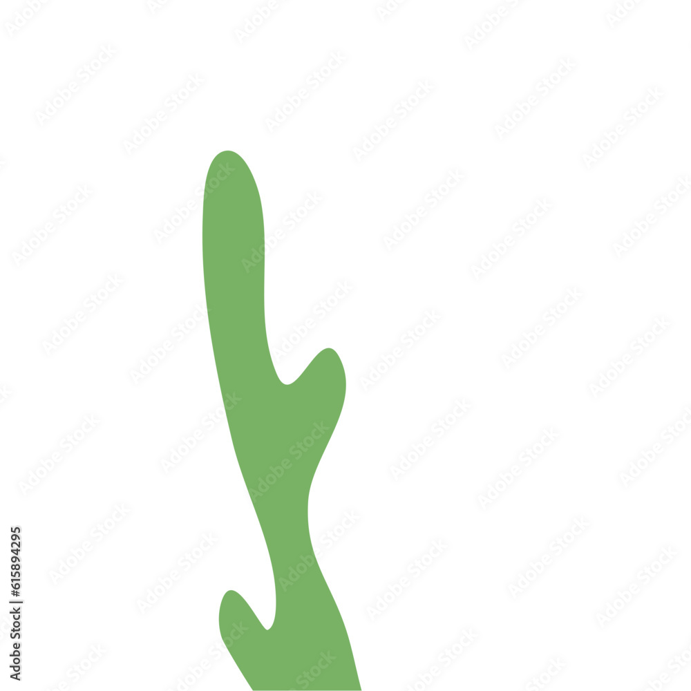 Abstract Green Cactus Shape Abstract Green Cactus Shape