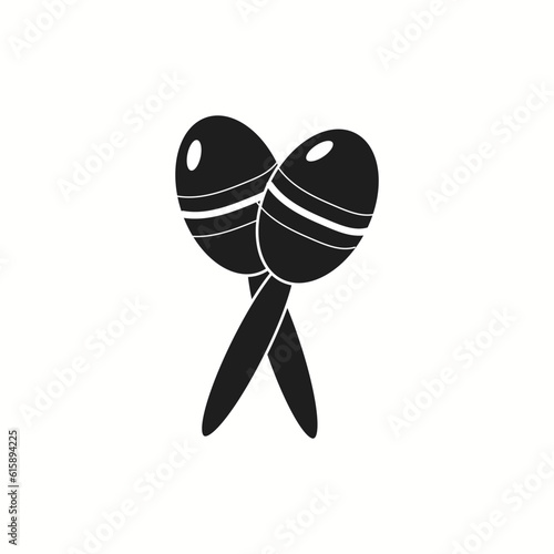 Mexican maracas icon , simple style Vector