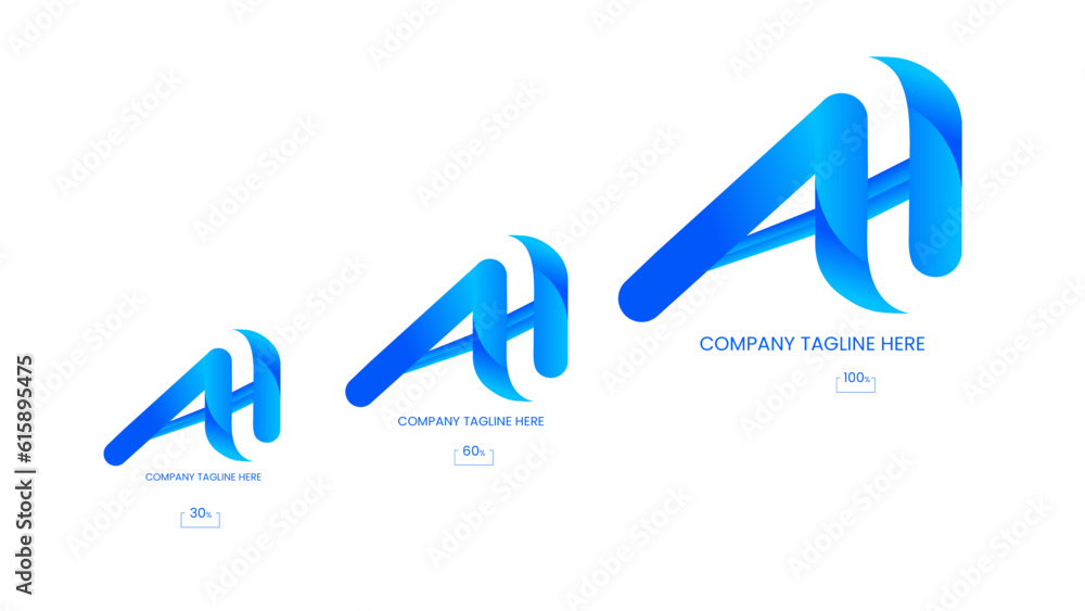 Modern logo design of A and H Letters . colorful vector template . Modern logo design of A and H Letters . colorful vector template .
