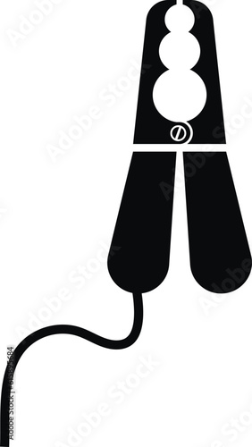 Car Battery Jump Lead. Jumper Cable Icon
