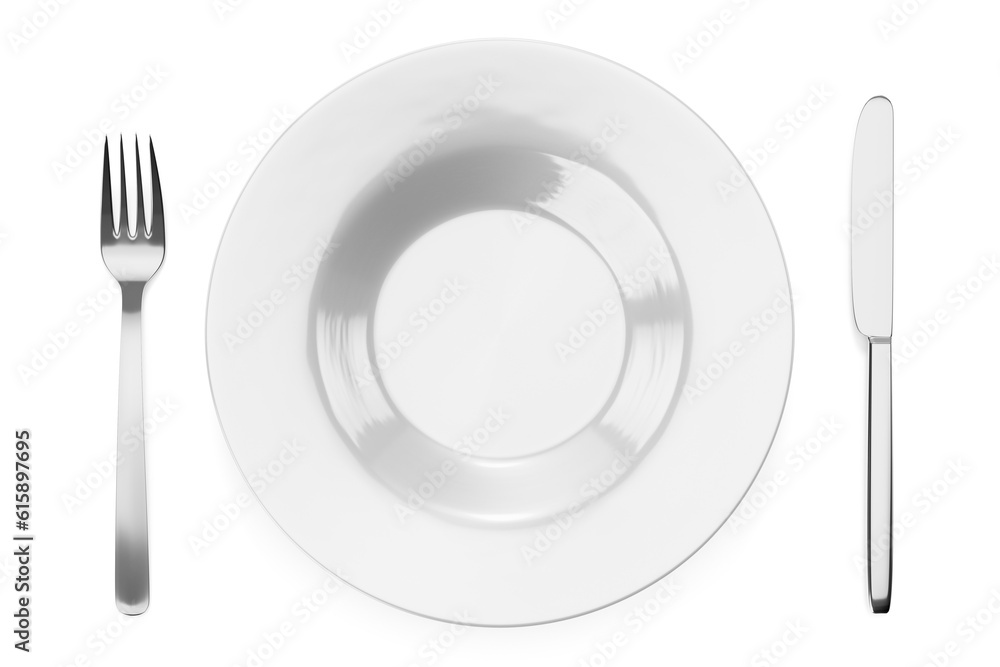 3d illustration of some typical style dishware 3d illustration of some typical style dishware