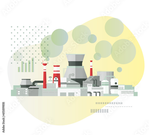 Carbon Emissions - Industrial Pollution - Illustration