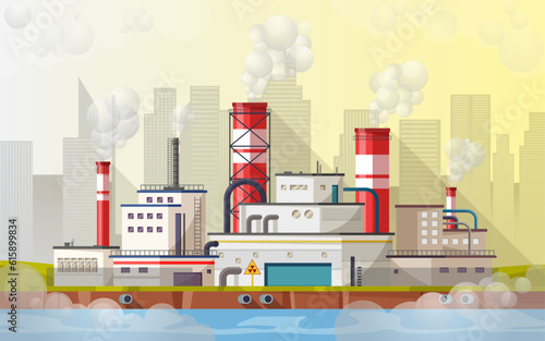 Carbon Emissions - Industrial Pollution - Illustration
