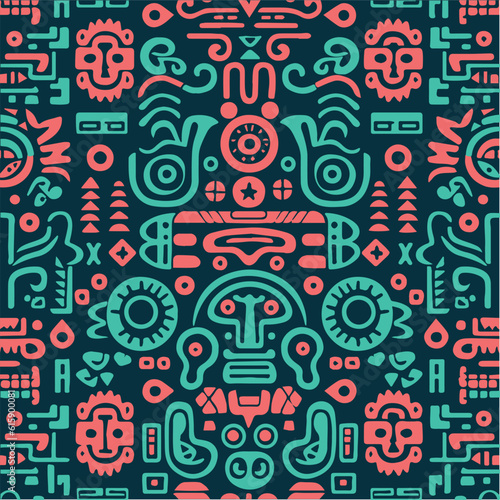 Mayan pattern, mayan texture, mayan background, mayan symbols