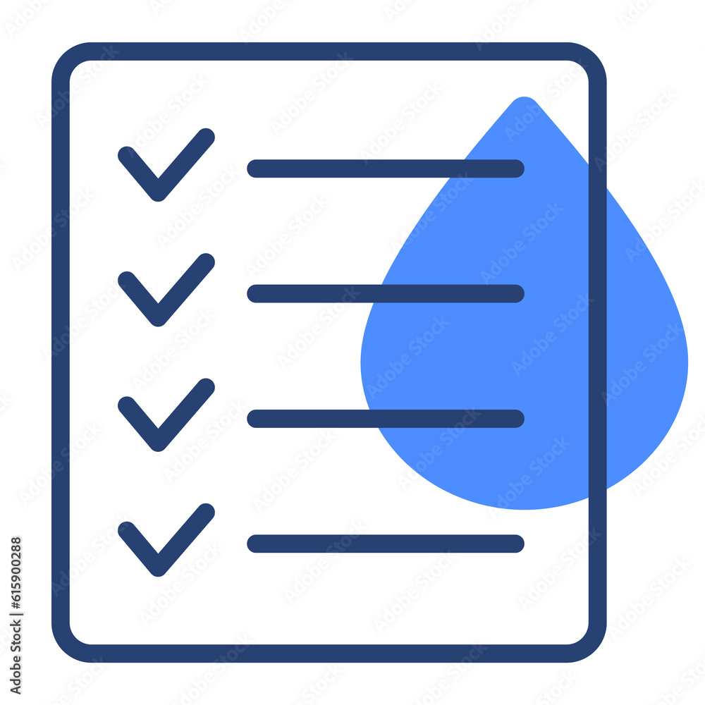 Water quality control icon on white Water quality control icon on white