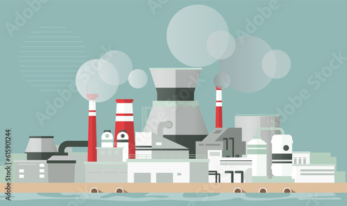 Carbon Emissions - Industrial Pollution - Illustration