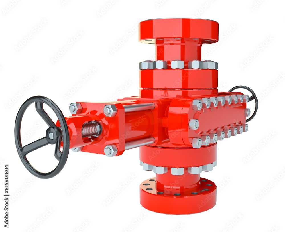 Blowout preventer, isolated on white. 3d illustration